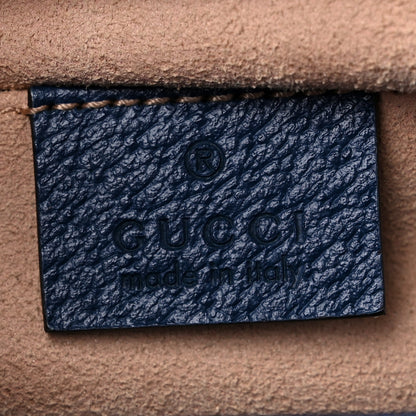 Gucci Textured Calfskin Web Small Ophidia Chain Shoulder Bag Blue Agata 6 of 10