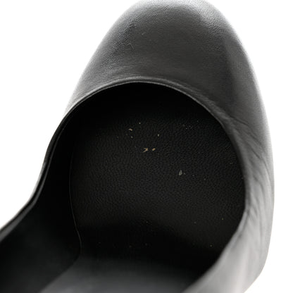 Chanel Lambskin Logo Pumps 37 Black 9 of 14