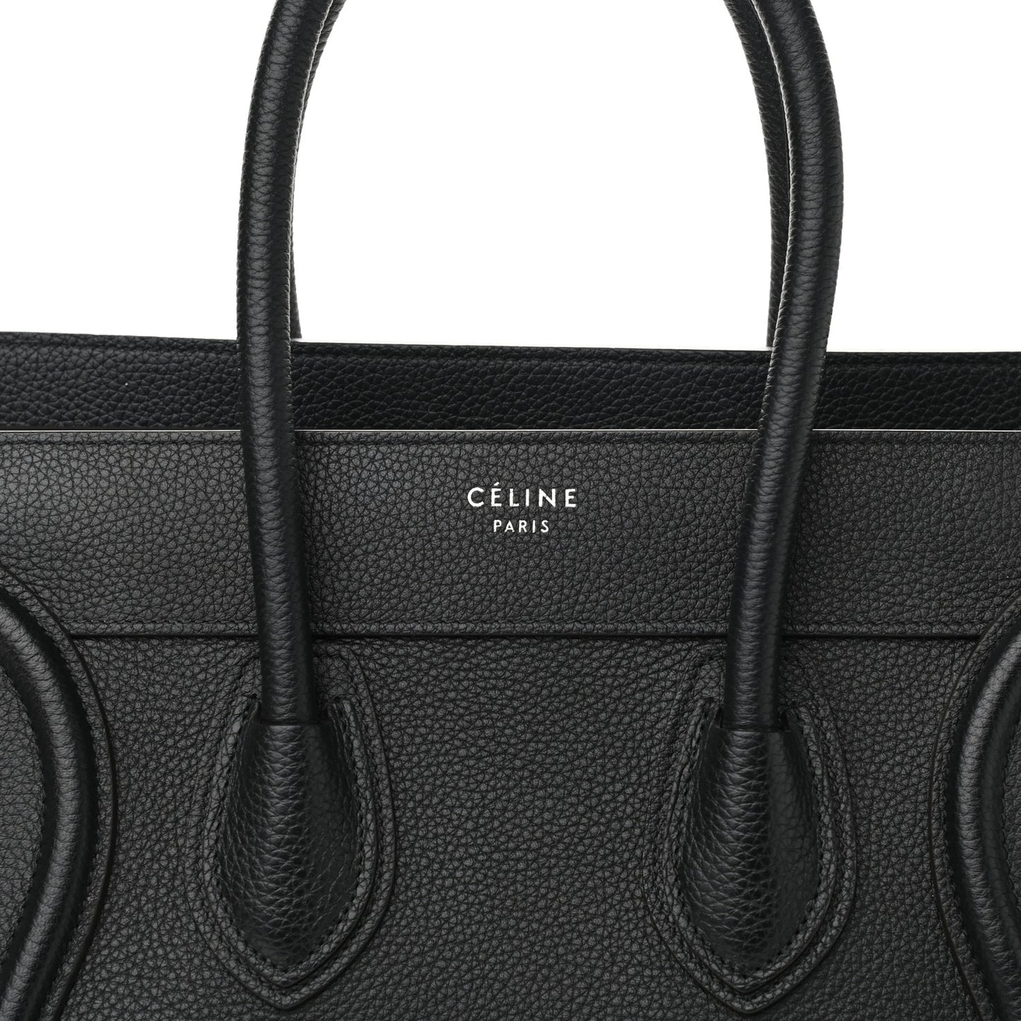 Drummed Calfskin Micro Luggage Black