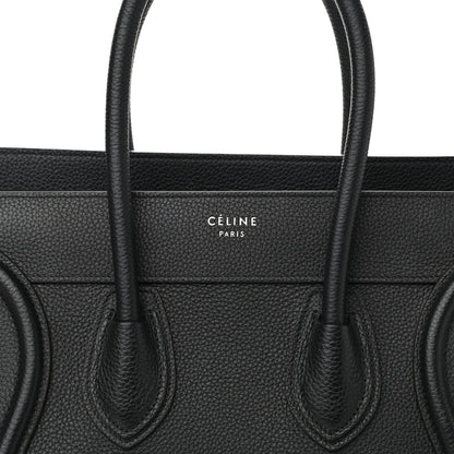 Celine Drummed Calfskin Micro Luggage Black 7 of 9