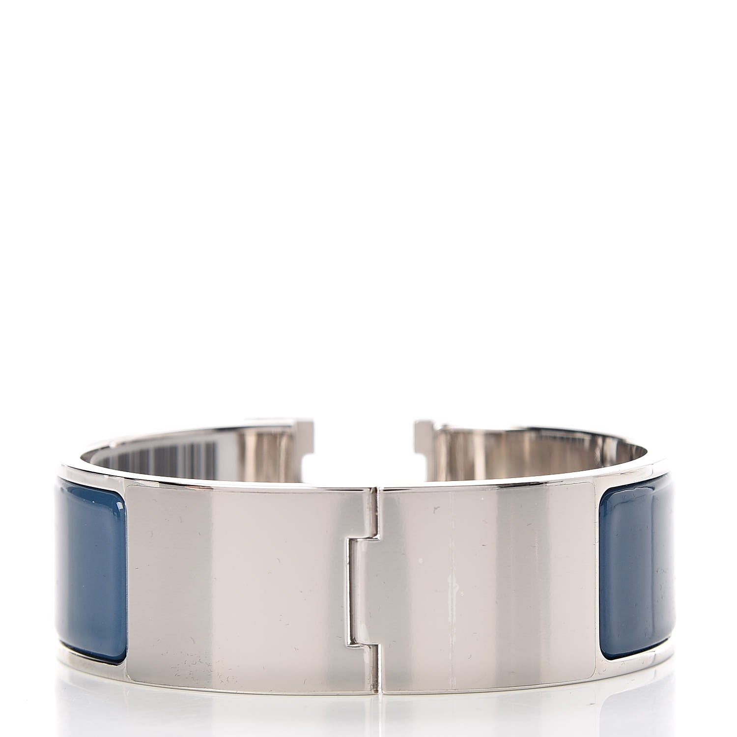 Hermes Enamel Wide Clic Clac H Bracelet PM Bleu De Genes 3 of 5
