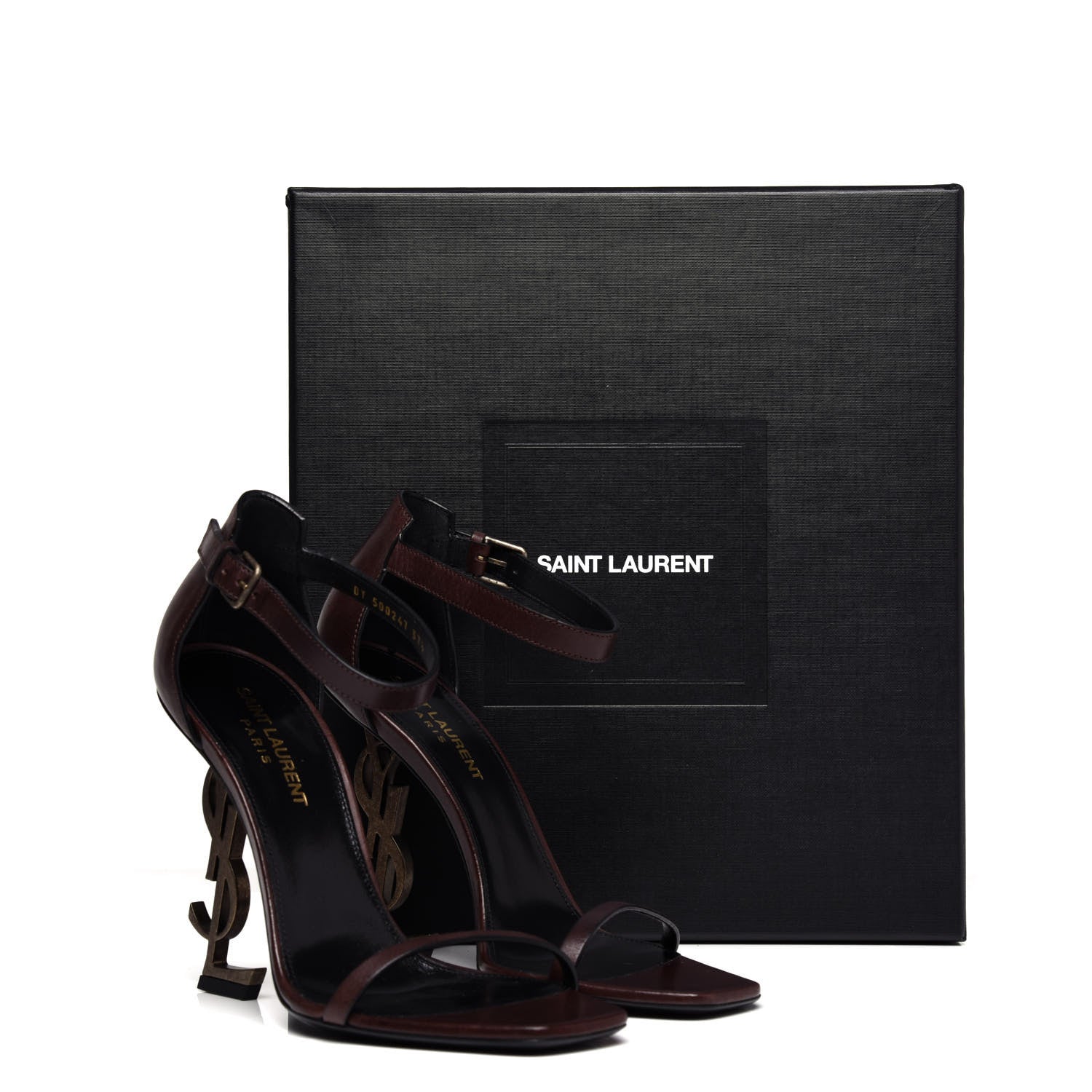 Saint Laurent Calfskin Opyum Sandals 37.5 Brown 11 of 11