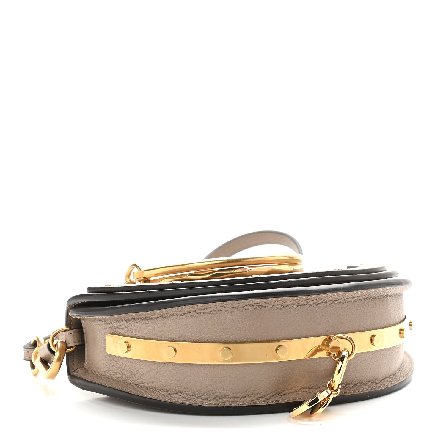 Chloe Calfskin Small Nile Bracelet Minaudiere Bag Motty Grey 4 of 8