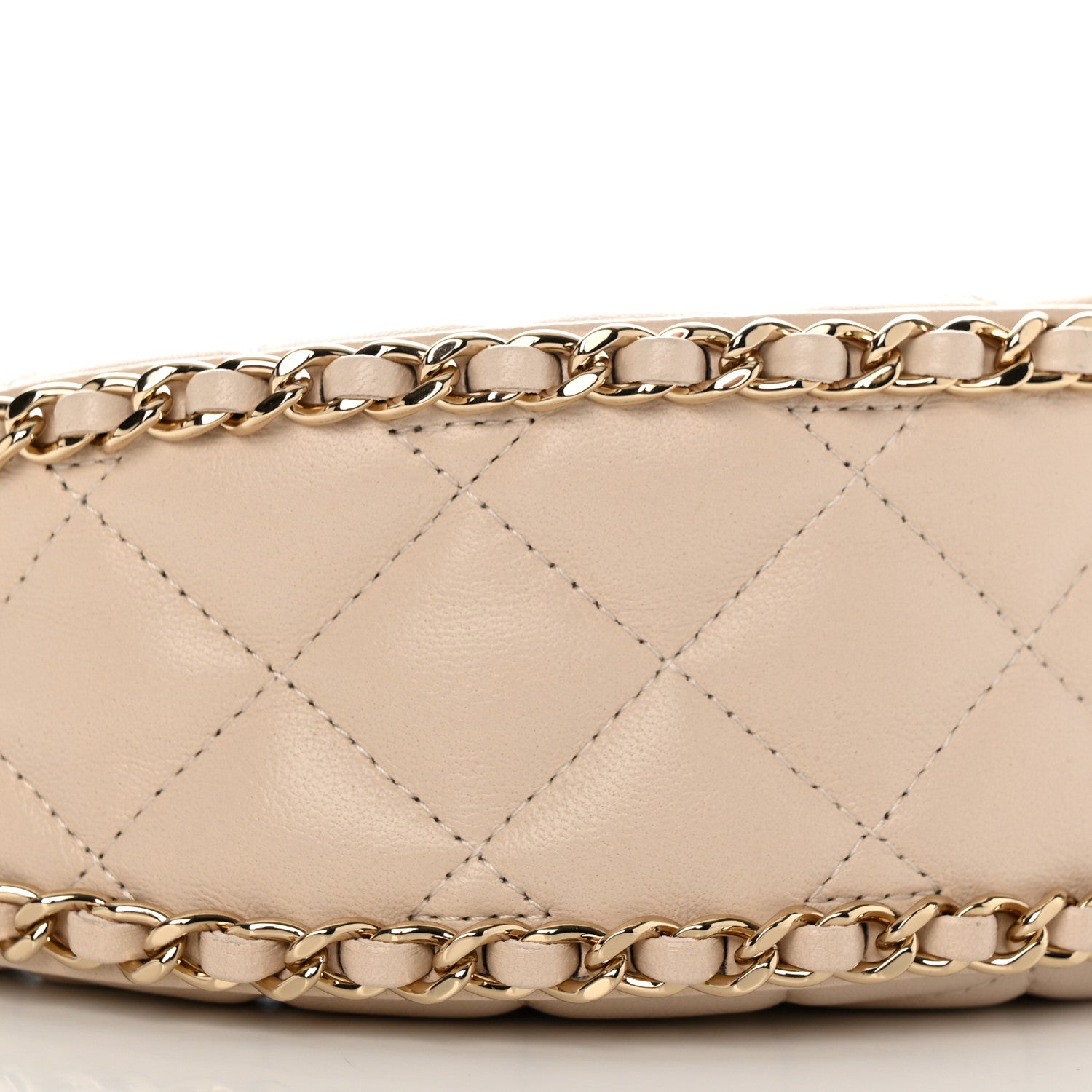 Chanel Lambskin Quilted Small Hobo Bag Light Beige 9 of 10