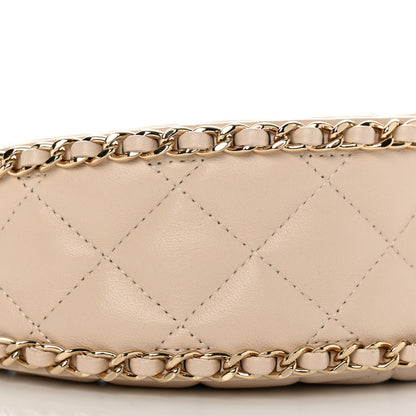 Chanel Lambskin Quilted Small Hobo Bag Light Beige 9 of 10