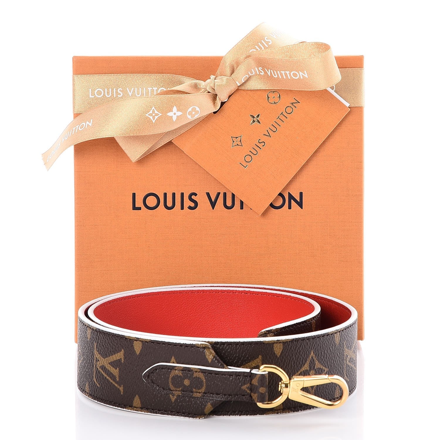 Louis Vuitton Monogram Bandouliere Shoulder Strap Red 6 of 6