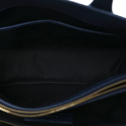 Burberry Derby Calfskin Vintage Check Medium Banner Tote Regency Blue 6 of 13