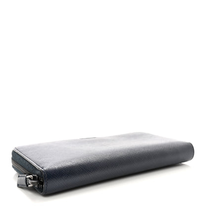Prada Saffiano Zip Around Wallet Baltico 4 of 11