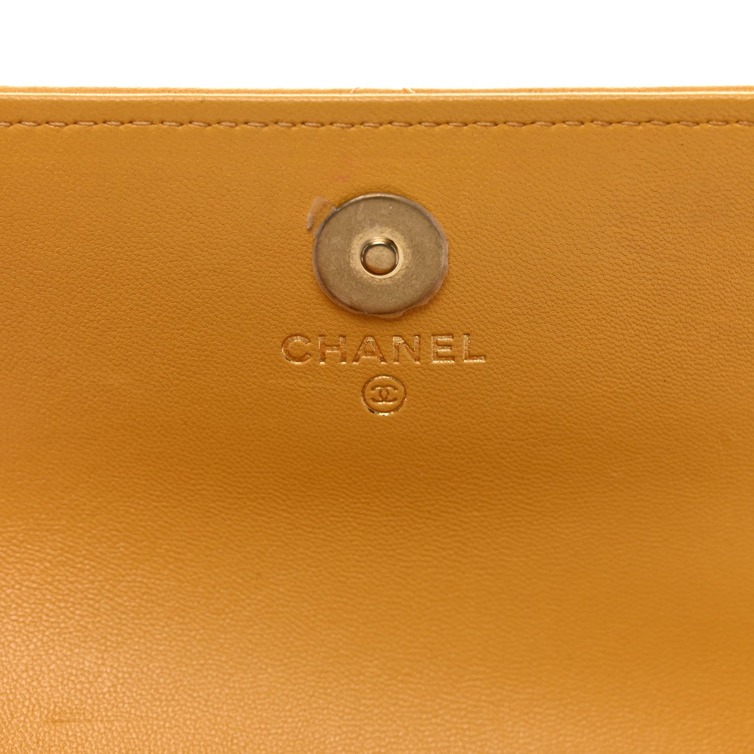 Chanel Lambskin Quilted Chanel 19 Flap Card Holder Yellow 6 of 9