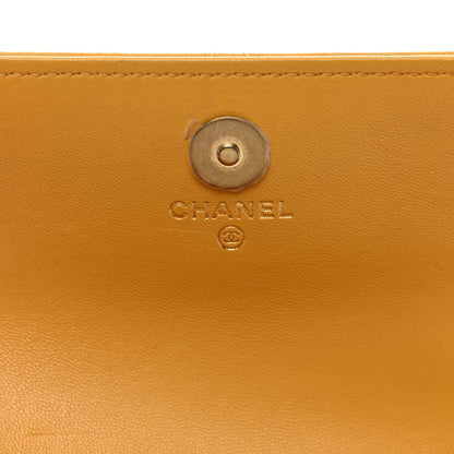 Chanel Lambskin Quilted Chanel 19 Flap Card Holder Yellow 6 of 9