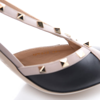 Valentino Garavani Nappa Rockstud Cross Strap D'Orsay 105mm Pumps 40.5 Black Poudre 8 of 9
