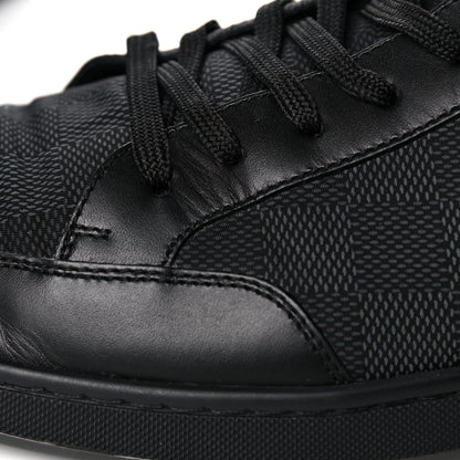 Louis Vuitton Calfskin Nylon Damier Offshore Sneakers 8 Black 11 of 13
