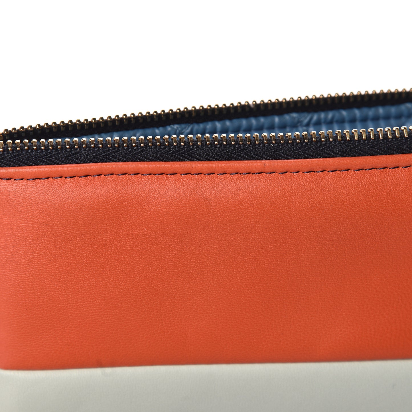 Lambskin Colorblock Cosmetic Case Multicolor
