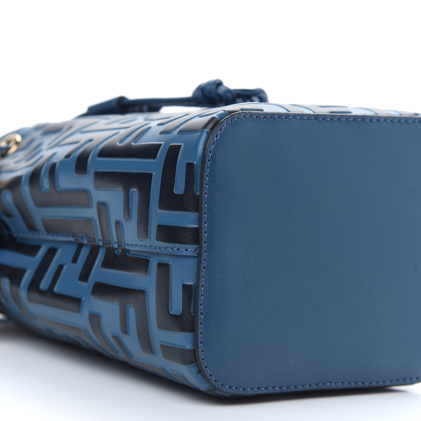 Vitello Liberty F is Fendi Bi-Color FF 1974 Embossed Mini Mon Tresor Bucket Bag Balena Black