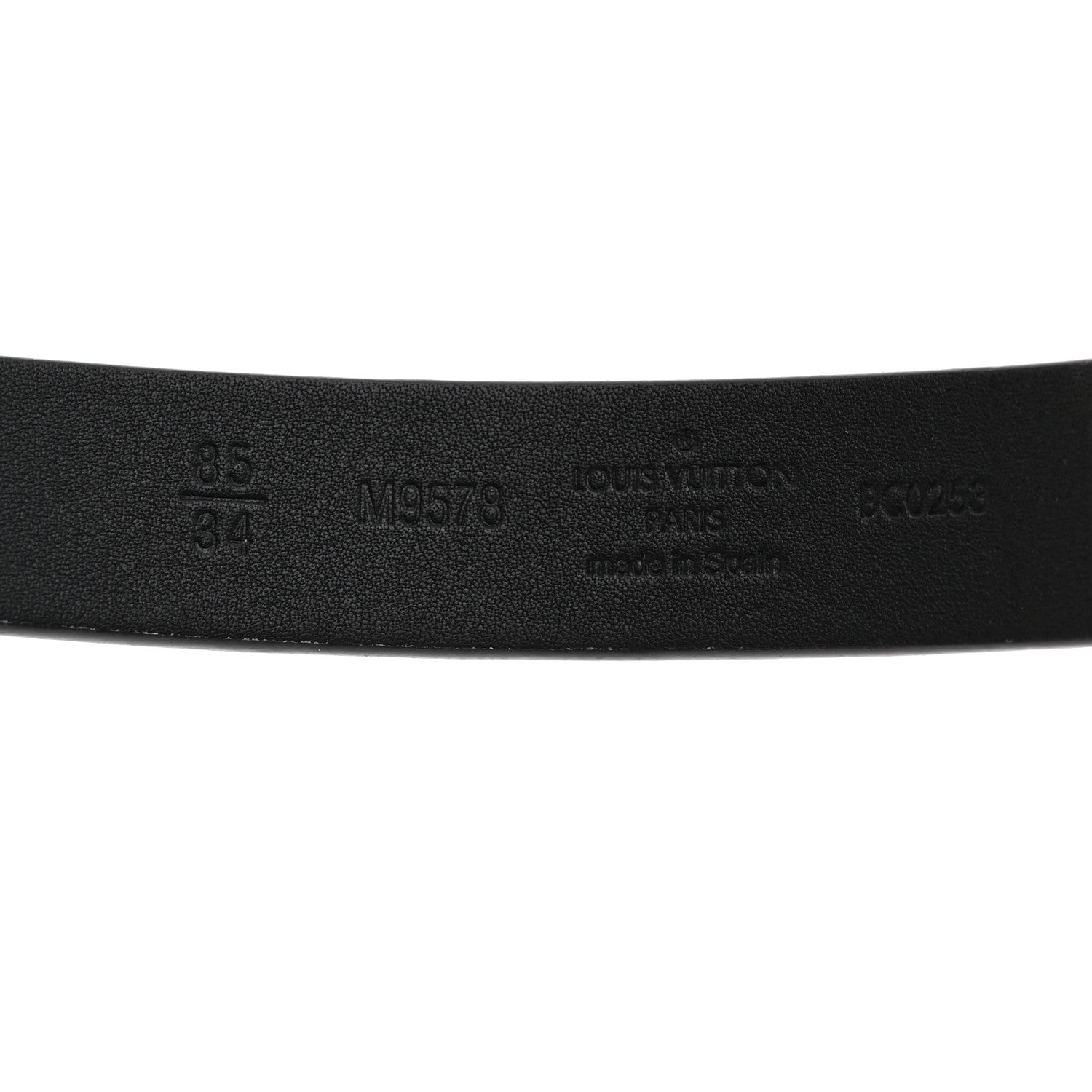 Louis Vuitton Calfskin Embossed LV Initiales Belt 85 34 Black 3 of 6