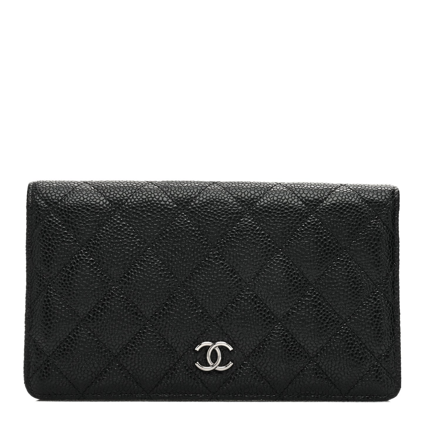 Caviar Quilted Yen Wallet Black