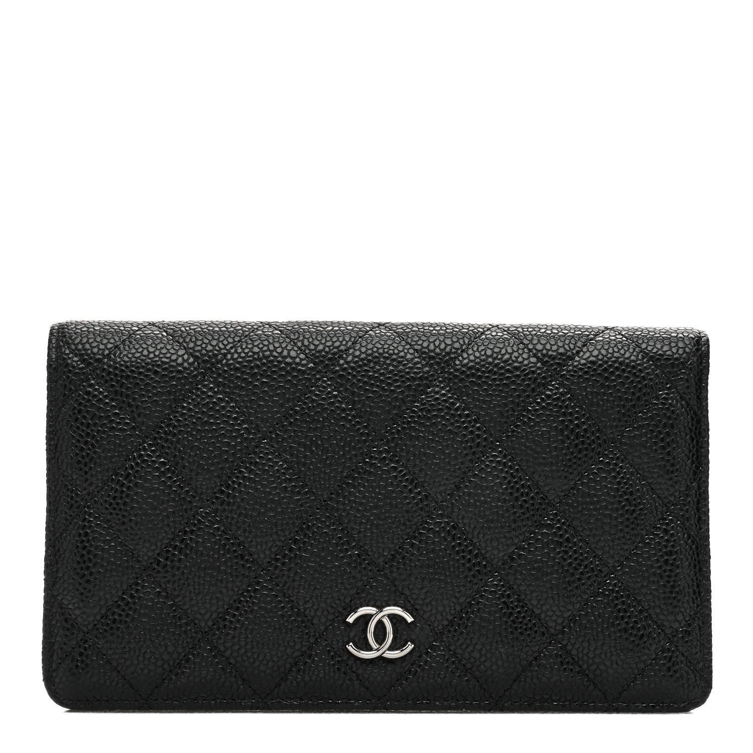 Chanel Caviar Quilted Yen Wallet Black 1 of 8