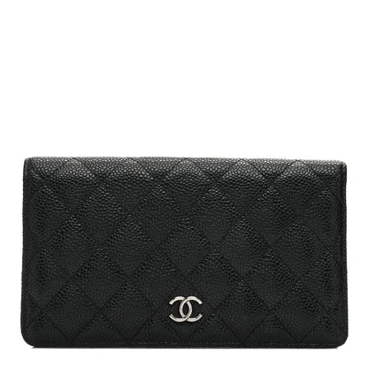 Chanel Caviar Quilted Yen Wallet Black 1 of 8