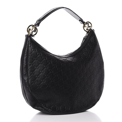 Gucci Guccissima Medium GG Twins Hobo Black 2 of 13