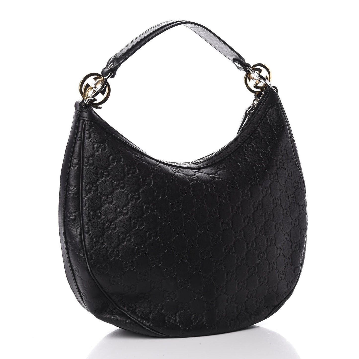 Guccissima Medium GG Twins Hobo Black