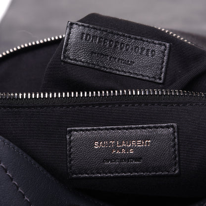 Saint Laurent Vintage Lambskin Chevron Monogram Medium Nolita Dark Smog 4 of 13