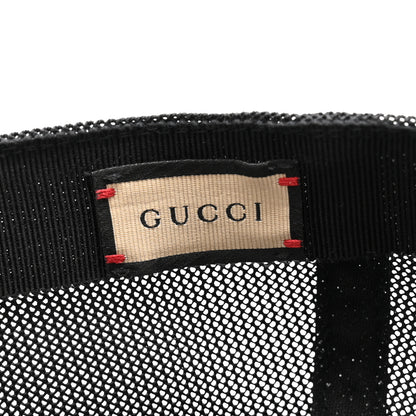 Gucci Calfskin Mesh GG Tennis Embossed Baseball Hat L Black 8 of 10