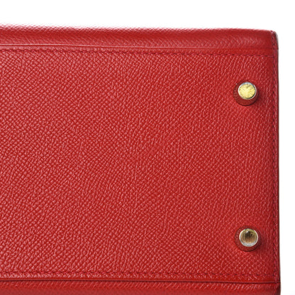 Hermes Epsom Kelly Sellier 32 Rouge Casaque 33 of 37