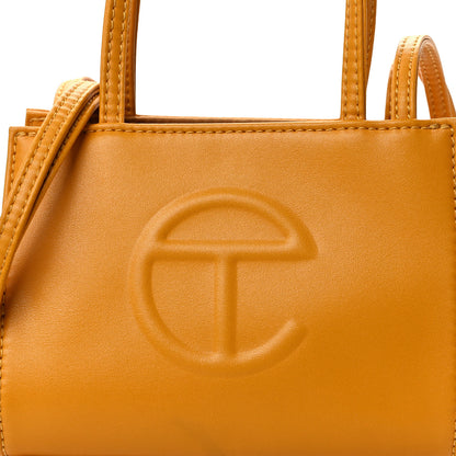 Telfar Vegan Leather Small Shopping Bag Mustard 8 of 11
