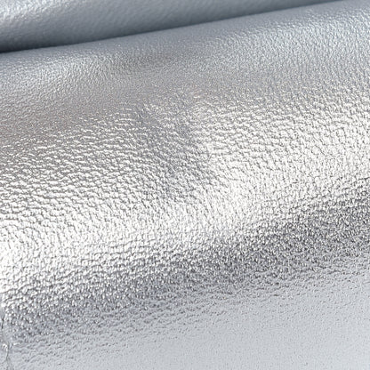 Chanel Metallic Lambskin Quilted Medium Double Flap Silver 13 of 15