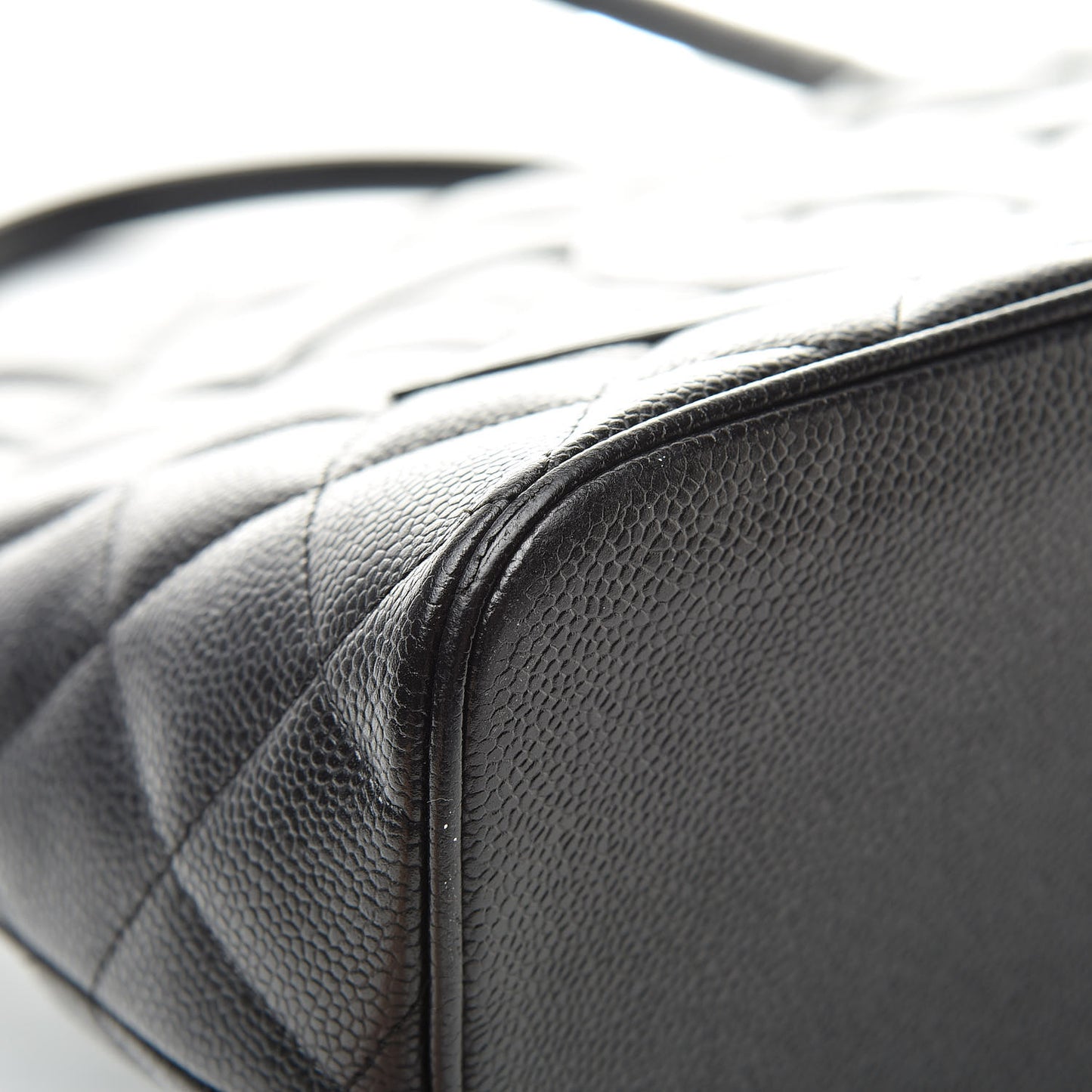 Caviar Quilted Medallion Tote Black