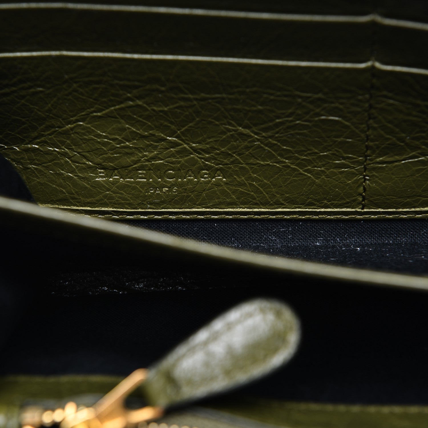 Balenciaga Agneau Giant 12 Gold Hardware Continental Zip Around Wallet Vert Veronese 7 of 8