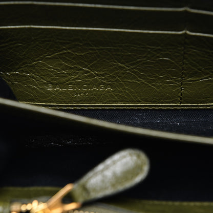 Balenciaga Agneau Giant 12 Gold Hardware Continental Zip Around Wallet Vert Veronese 7 of 8