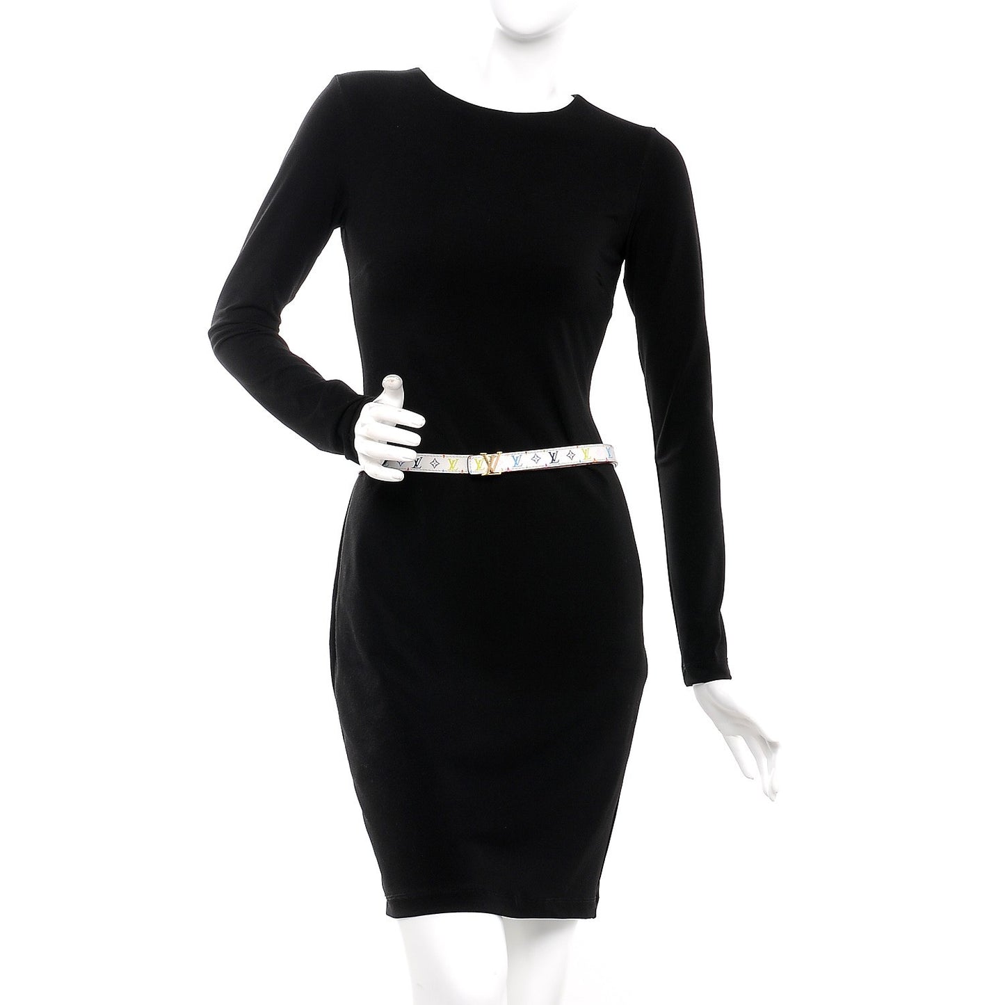 Monogram Multicolor LV Initiales Belt 80 32 White