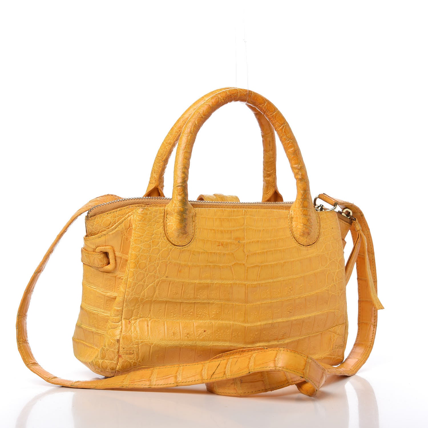 Nancy Gonzalez Crocodile Mini Cristina Satchel Yellow 3 of 13