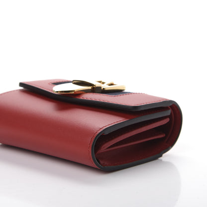 Gucci Calfskin Sylvie Wallet Hibiscus Red 6 of 9