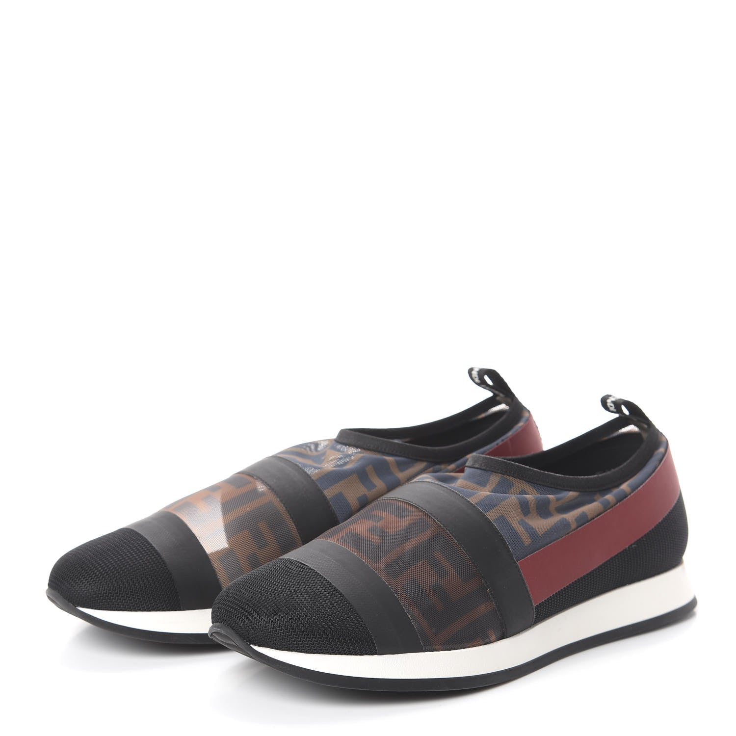 Fendi Technical Mesh FF Sneakers 39 Tobacco Red 3 of 6