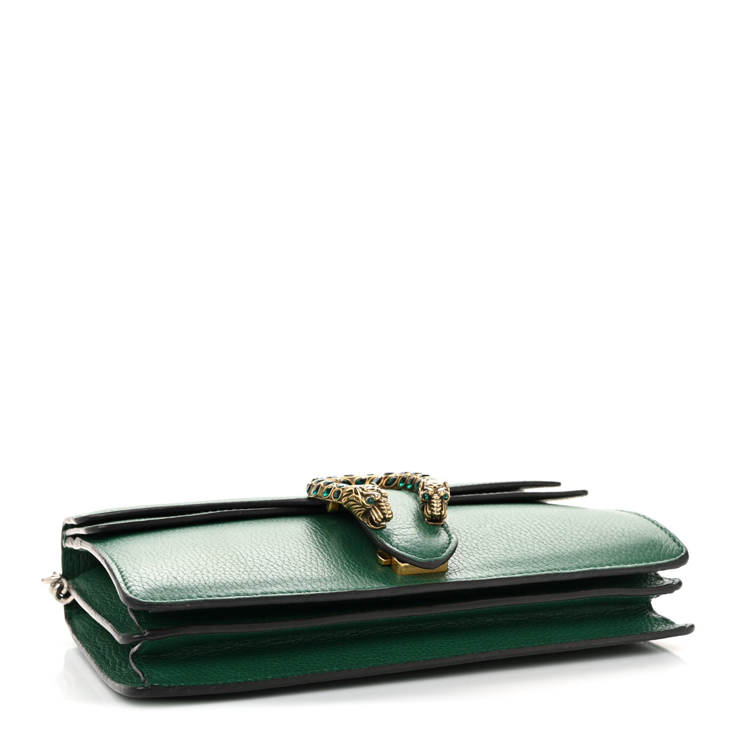 Gucci Dollar Calfskin Crystal Small Dionysus Shoulder Bag Emerald 4 of 12