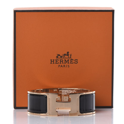 Hermes Enamel Wide Clic Clac H Bracelet PM Black 5 of 5