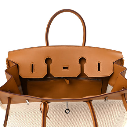 Hermes Swift Twill H Fray Fray Birkin 35 Sesame Ecru 16 of 34
