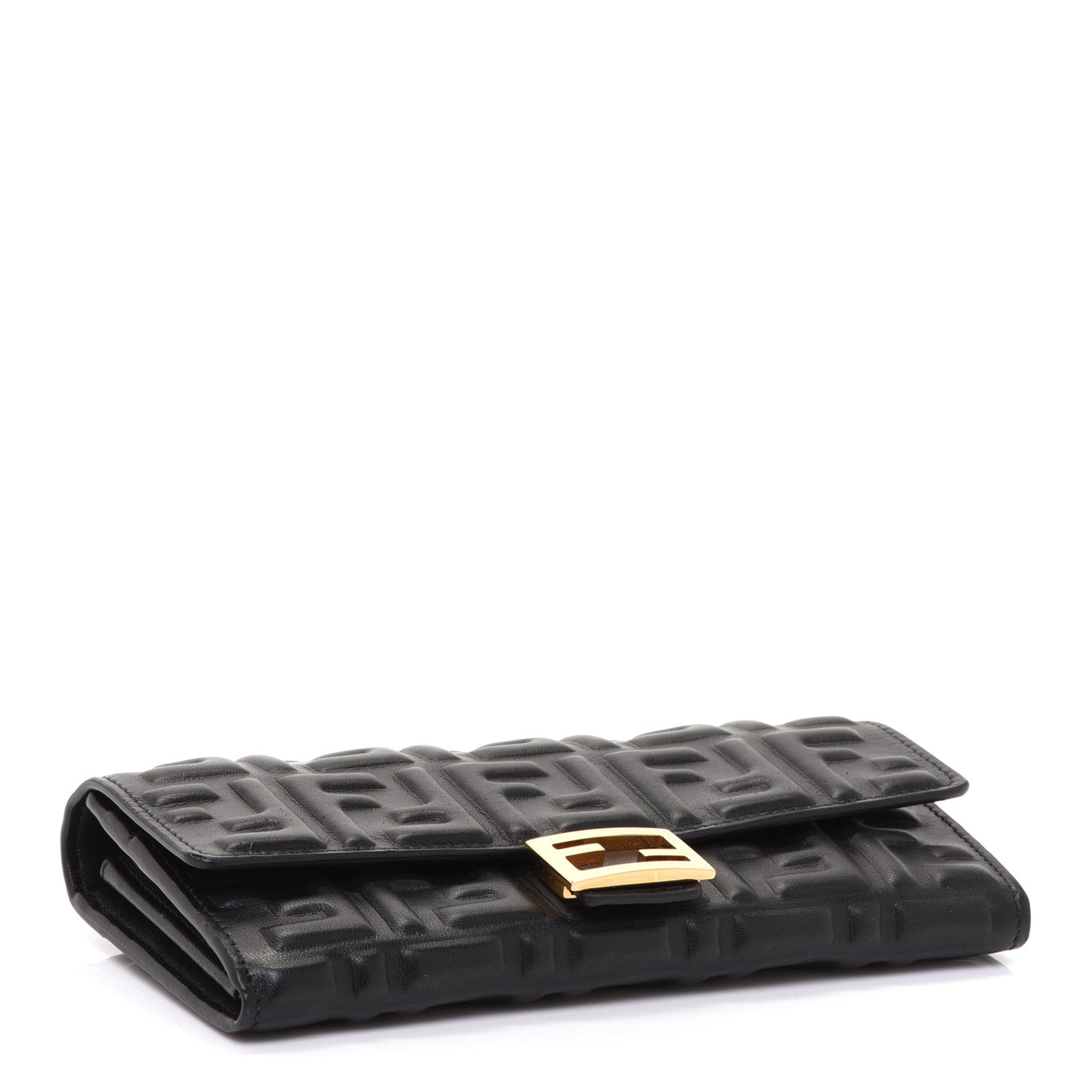 Nappa Matisse FF Embossed Continental Wallet On Chain Black