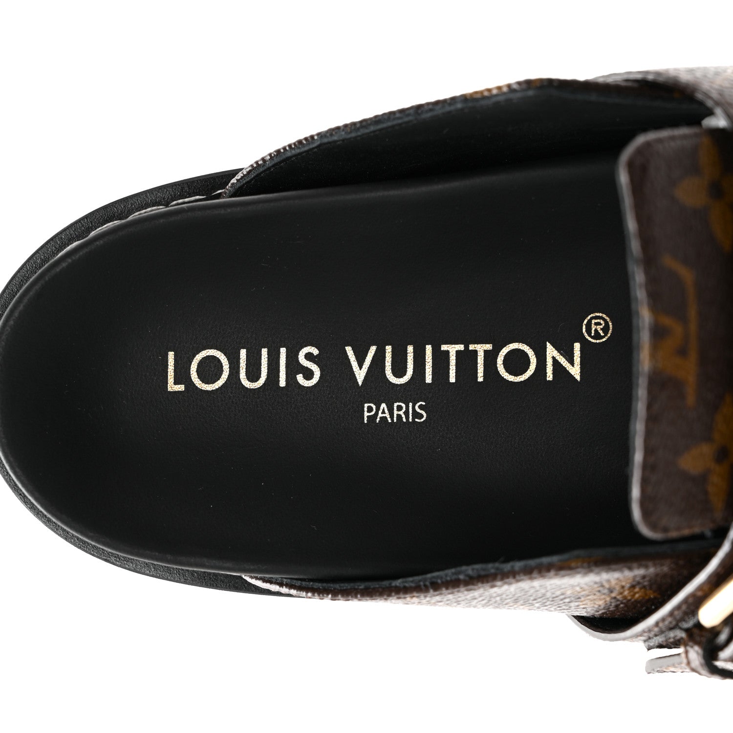 Louis Vuitton Patent Monogram Womens Cosy Flat Comfort Clog Mules