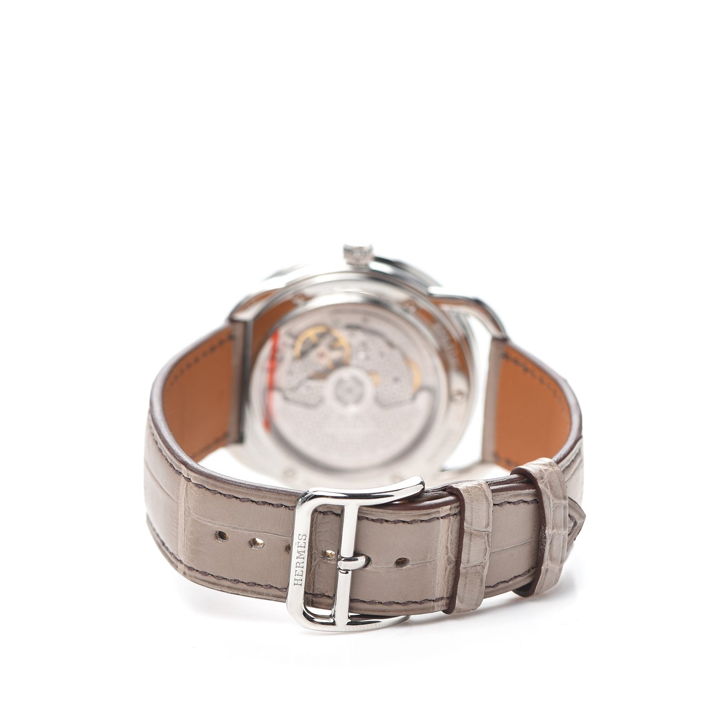 Stainless Steel Alligator 41mm Arceau Automatic Watch Gris Elephant