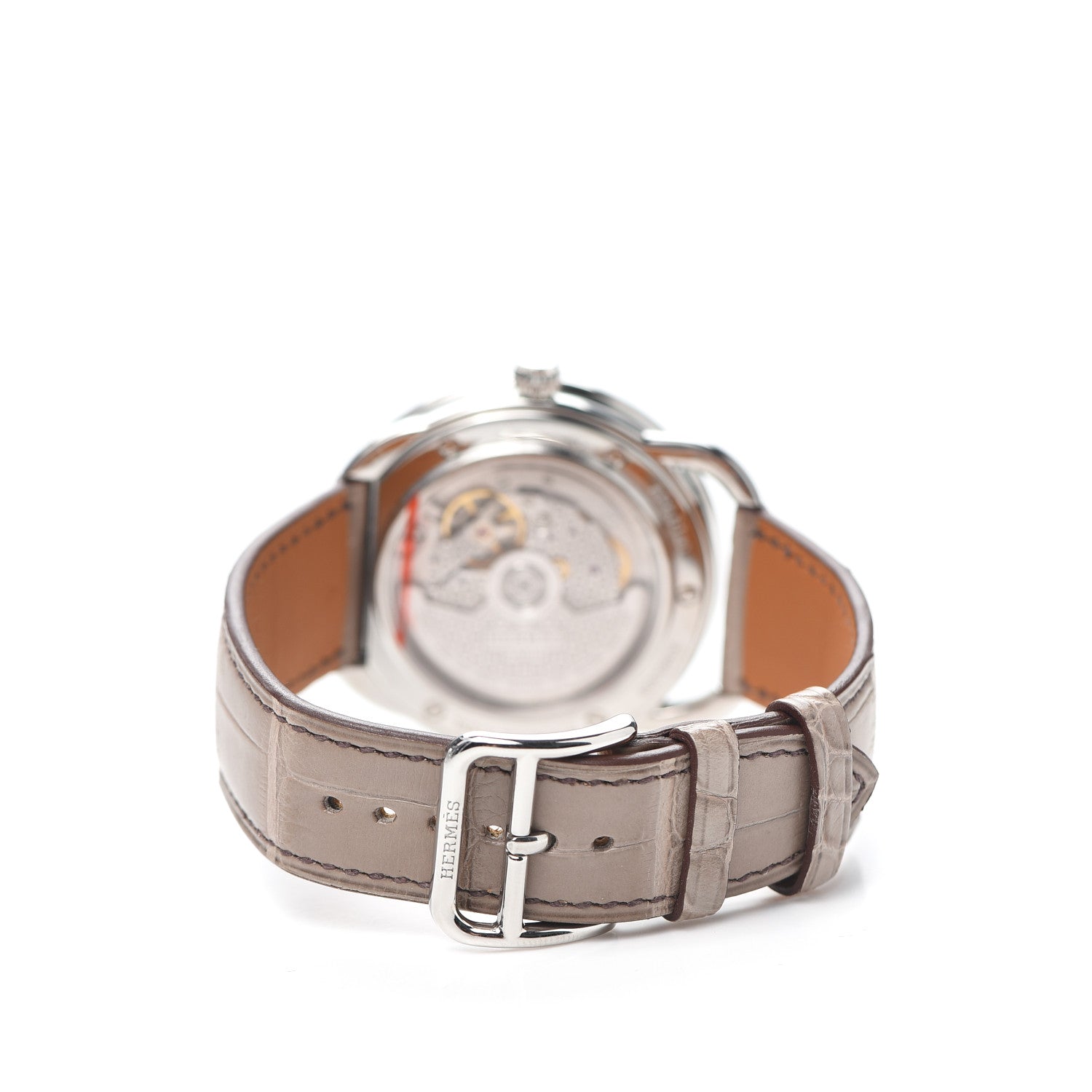 Hermes Stainless Steel Alligator 41mm Arceau Automatic Watch Gris Elephant 3 of 5