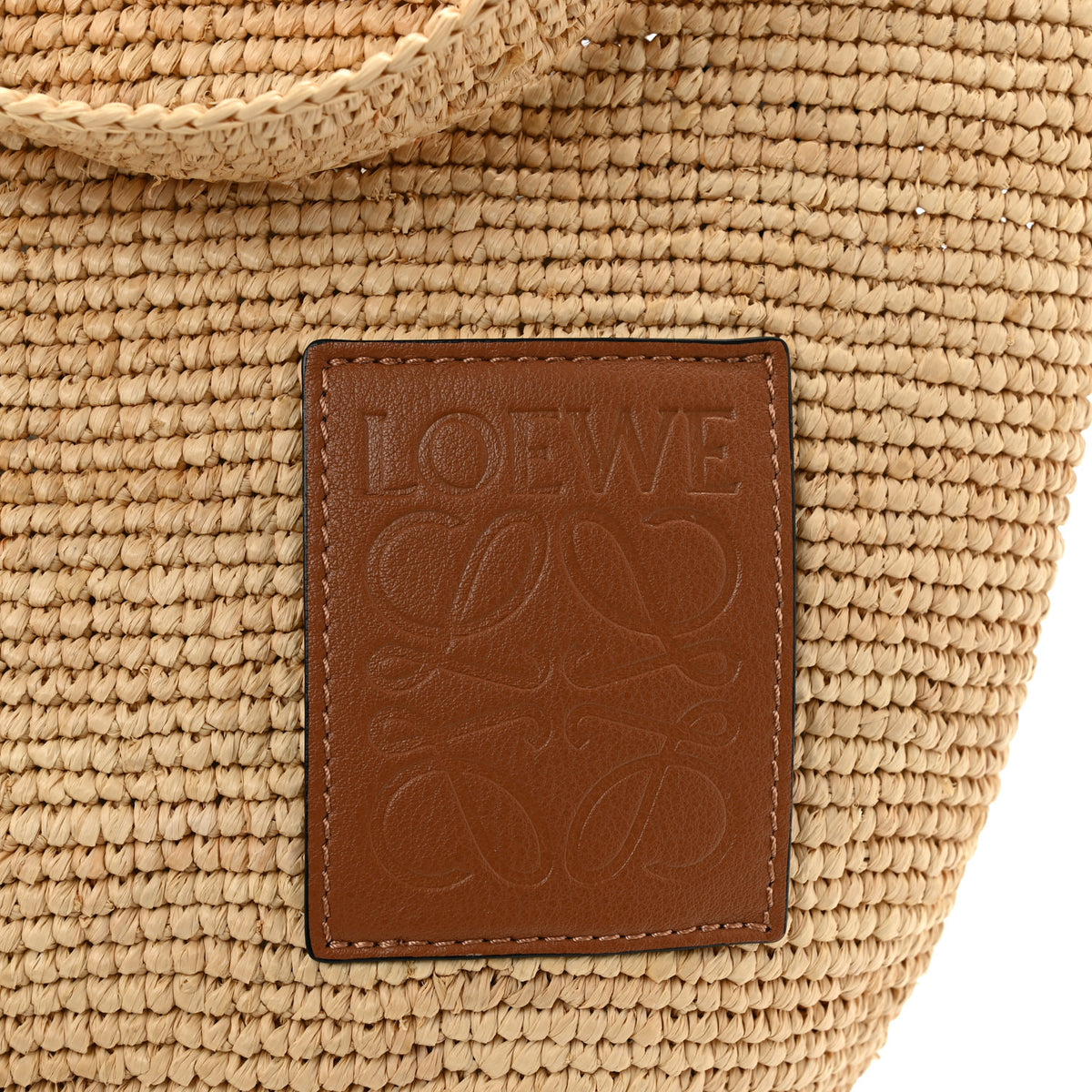 Loewe Raffia Mini Slit Tote Bag Natural Tan 6 of 12