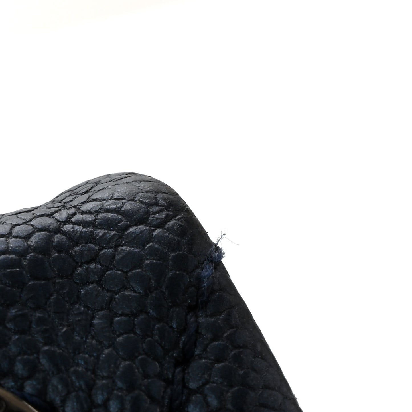 Iridescent Caviar Quilted Jumbo Easy Flap Dark Blue