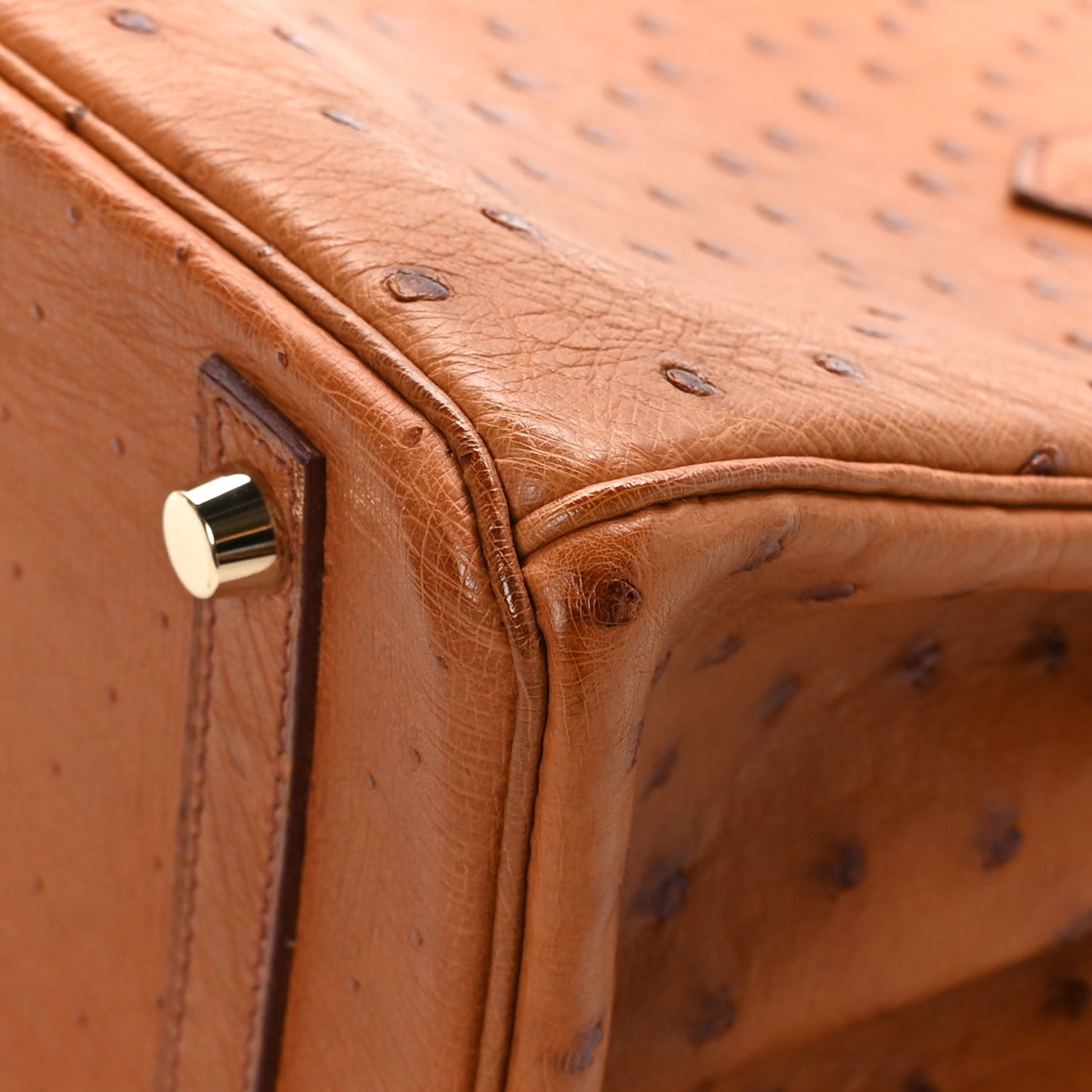 Ostrich Birkin 30 Gold