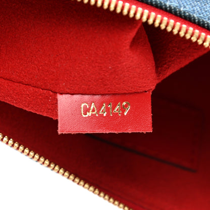 Louis Vuitton Denim Monogram Patchwork City Pouch Blue Rouge 7 of 7