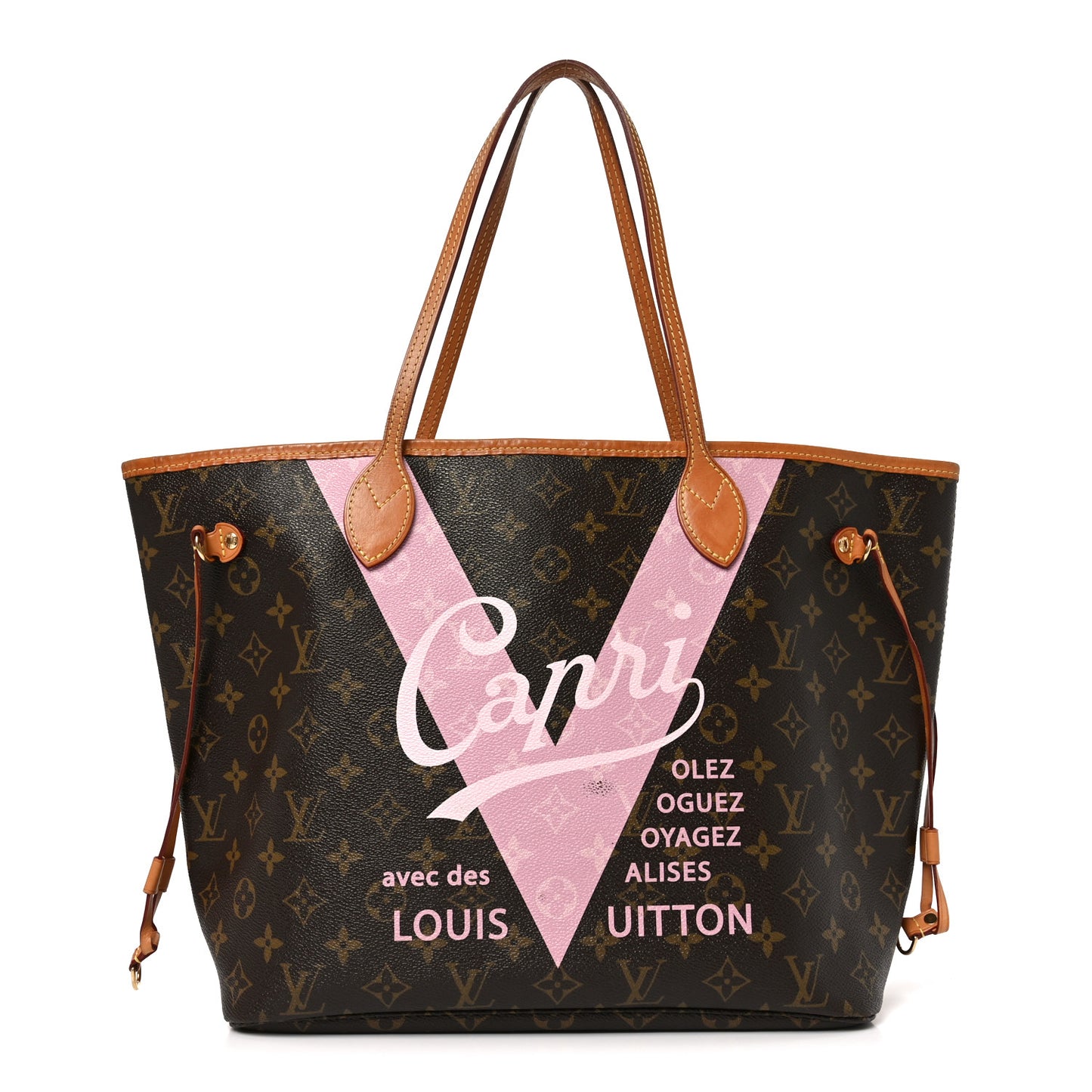 Monogram Sydney V Neverfull MM Rose Ballerine