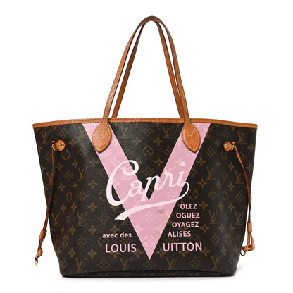 Louis Vuitton Monogram Sydney V Neverfull MM Rose Ballerine 1 of 8