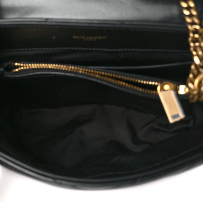 Saint Laurent Calfskin Y Quilted Monogram Small Loulou Chain Satchel Black 5 of 11